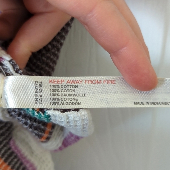 Free People Endless Summer Soleil Time Striped Waffle Knit Boxy Henley Polo XS - Picture 5 of 11